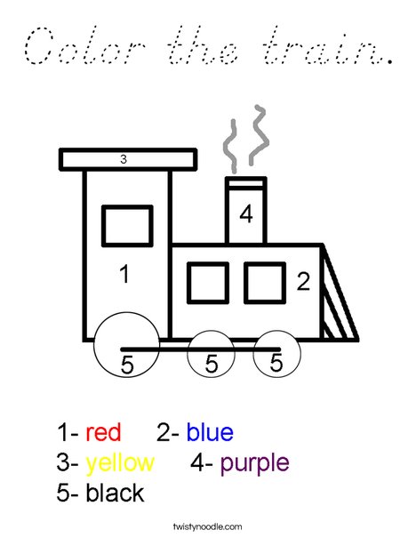 Color the train. Coloring Page