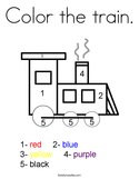 Color the train Coloring Page