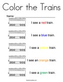 Color the Trains Coloring Page