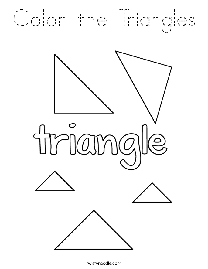Color the Triangles Coloring Page