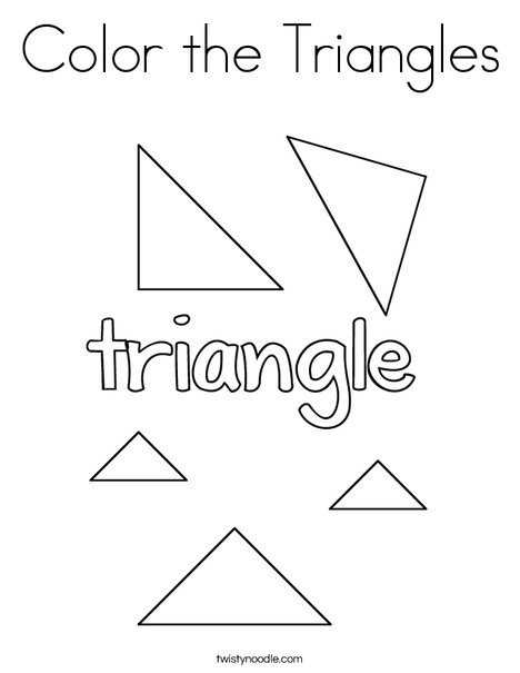 triangle coloring page