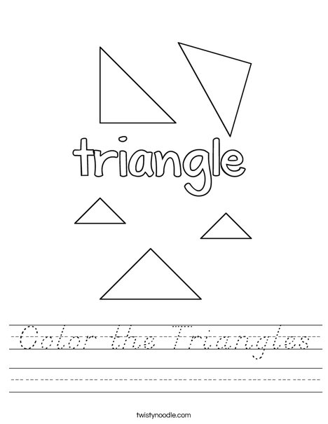 Color the Triangles Worksheet