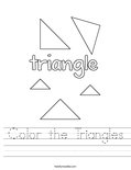 Color the Triangles Worksheet