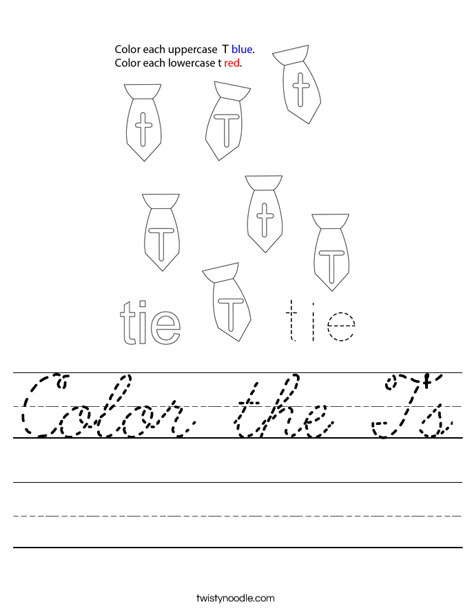 Color the T's Worksheet