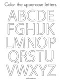 Color the uppercase letters Coloring Page