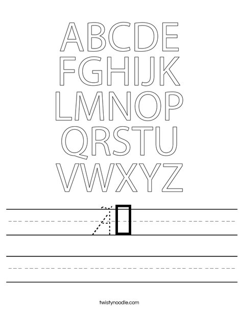 Color the uppercase letters. Worksheet