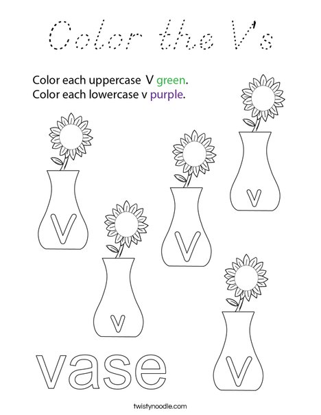 Color the V's Coloring Page
