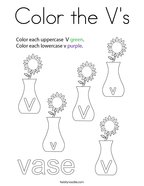 Color the V's Coloring Page