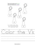 Color the V's Worksheet