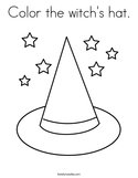 Color the witch's hat Coloring Page