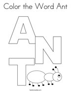 Color the Word Ant Coloring Page