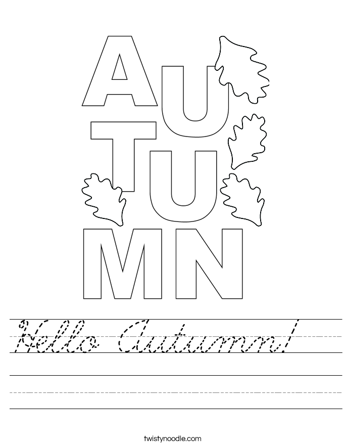 Hello Autumn!   Worksheet