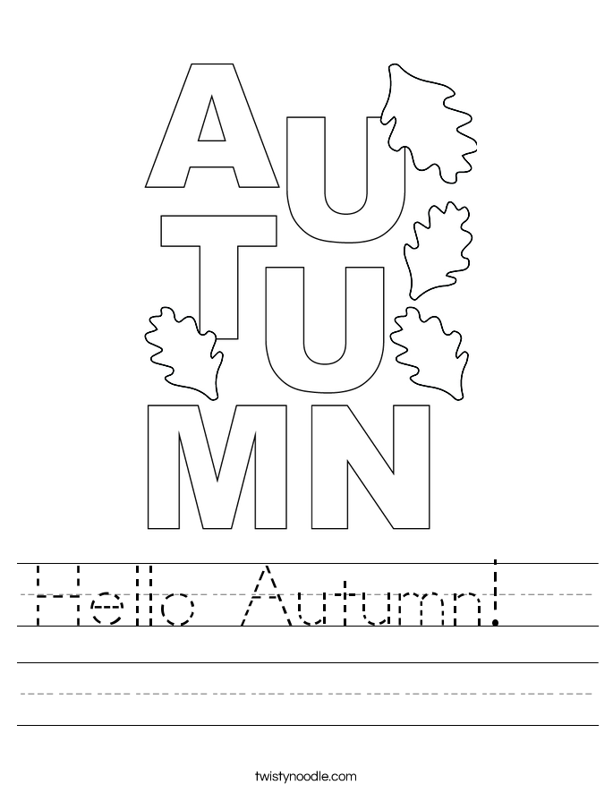 Hello Autumn!   Worksheet