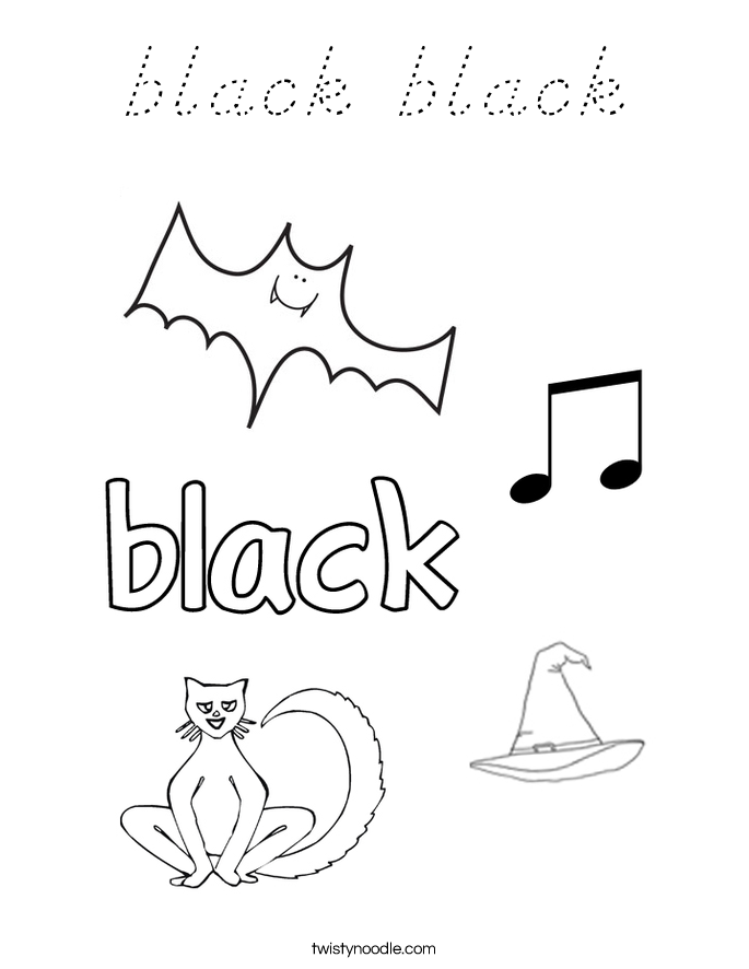 black black Coloring Page