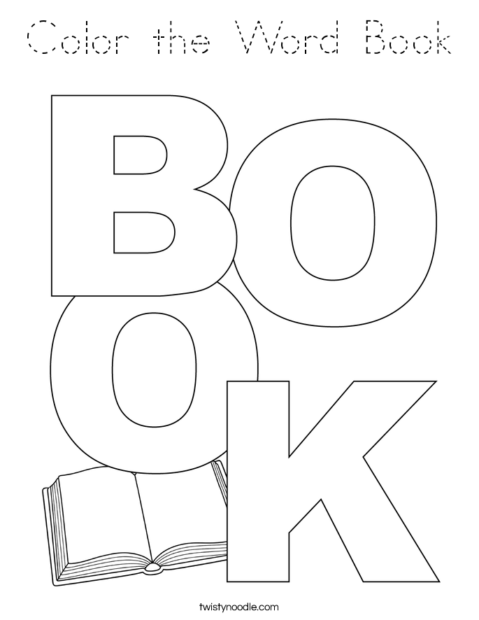 Color the Word Book Coloring Page