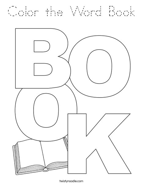 Color the Word Book Coloring Page