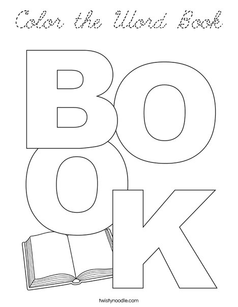 Color the Word Book Coloring Page
