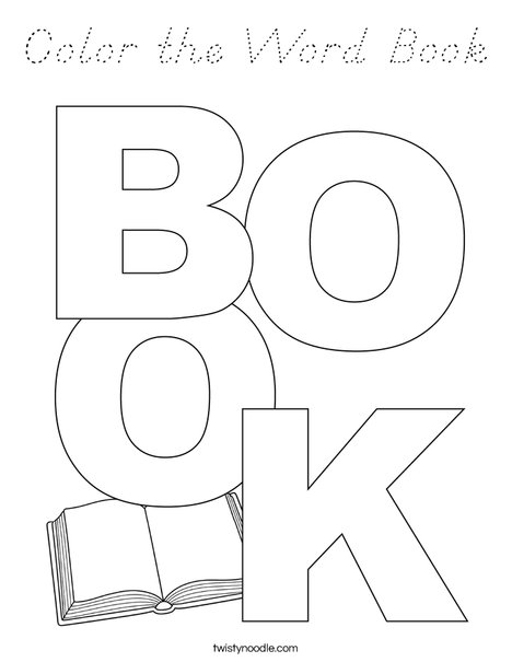 Color the Word Book Coloring Page
