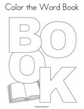Color the Word Book Coloring Page