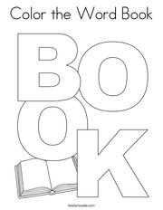 Color the Word Book Coloring Page