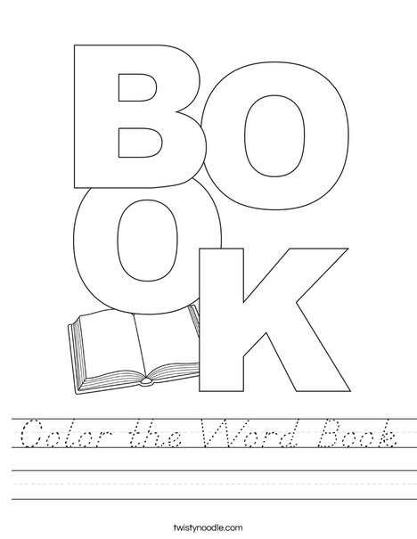 Color the Word Book Worksheet