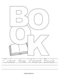 Color the Word Book Worksheet