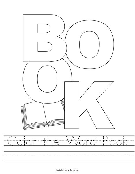 Color the Word Book Worksheet