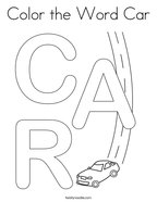 Color the Word Car Coloring Page
