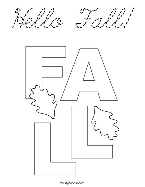Color the Word Fall Coloring Page