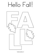 Hello Fall Coloring Page