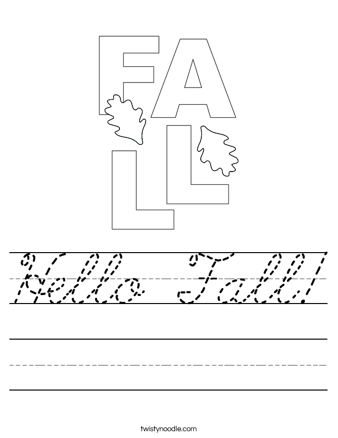 Hello Fall! Worksheet