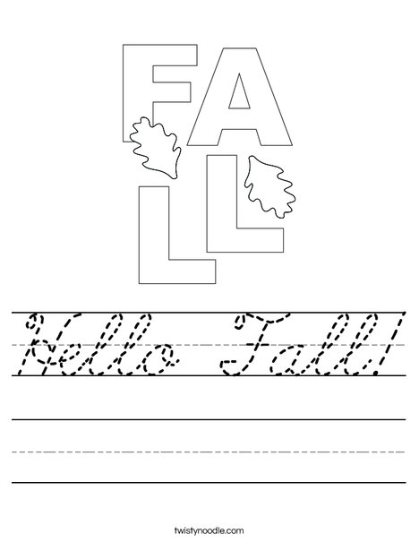 Color the Word Fall Worksheet