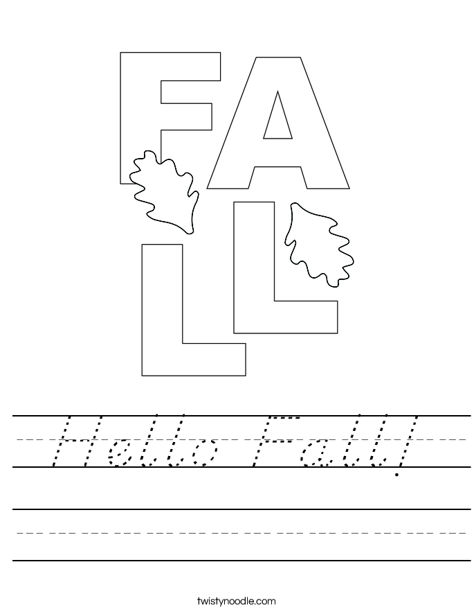 Hello Fall! Worksheet
