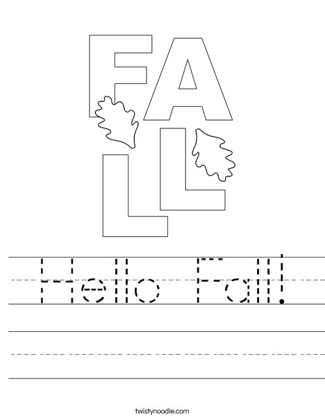 Color the Word Fall Worksheet
