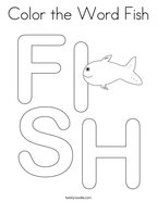 Color the Word Fish Coloring Page