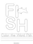 Color the Word Fish Worksheet