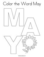 Color the Word May Coloring Page
