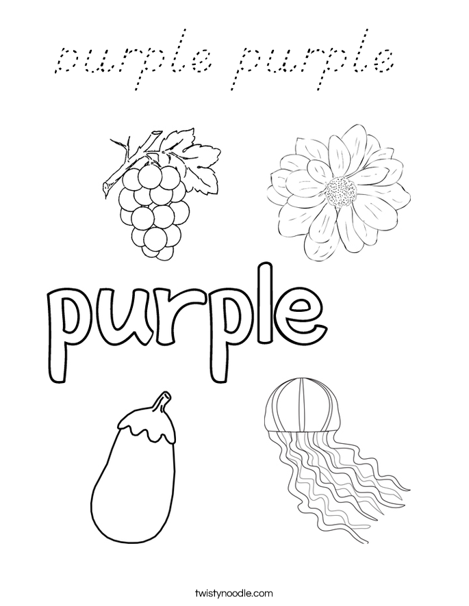 purple purple Coloring Page