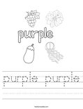 purple purple Worksheet