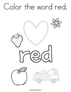 Red Coloring Pages - Twisty Noodle