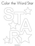 Color the Word Star Coloring Page