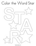 Color the Word Star Coloring Page