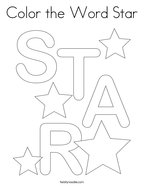 Color the Word Star Coloring Page
