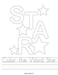 Color the Word Star Worksheet