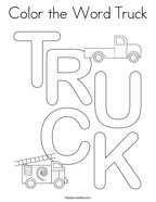 Color the Word Truck Coloring Page