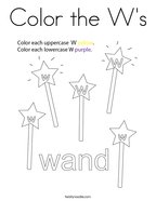 Color the W's Coloring Page
