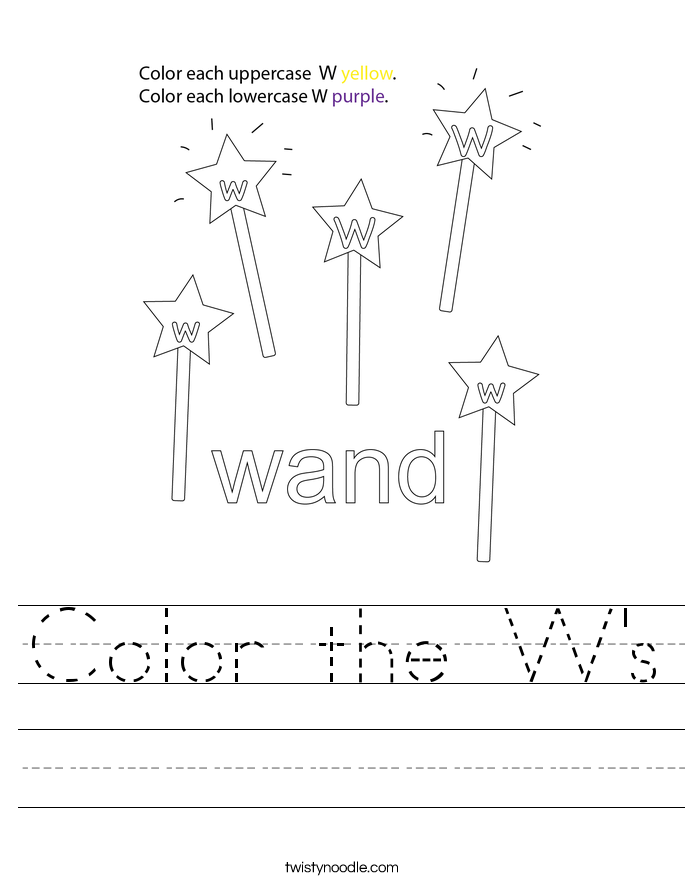 Color the W's Worksheet