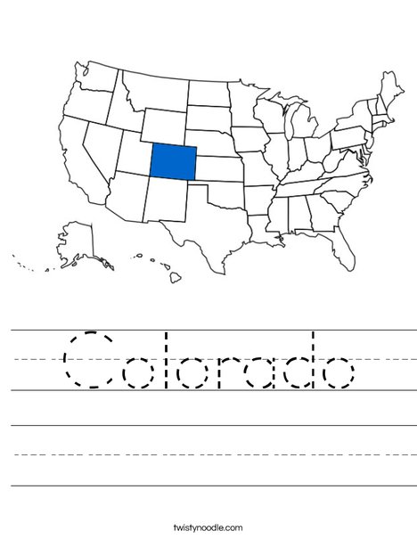 Colorado Worksheet - Twisty Noodle