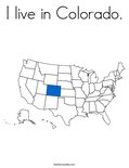 I live in Colorado. Coloring Page