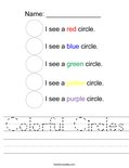 Colorful Circles Worksheet